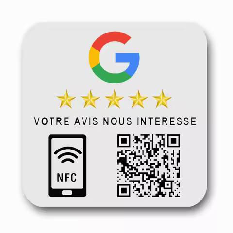 Custom Google Review Sign with NFC Scan Code PVC Social Media Signs Google Review Card For Your Busi