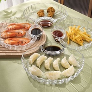 Glass Shell Dumpling Plate  211 dining plates  Dishes with dipping ingredients  Salad plate  Fruit p