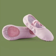 【Upgrade Your Style】 Pu Ballet Shoes Dancing Slippers Gymnastics Shoes Dance Shoes For Woman Girls Soft Sheepskin Lace Up Ballet Shoes