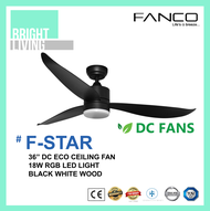 Fanco F Star 36" Ceiling Fan with 18W RGB LED Light Kit