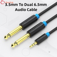 DEWDROP​ 3.5mm To Dual 6.5mm Audio Cable, Adapter Y Splitte 3.5mm To 6.5mm Audio Splitter Cable, Ste