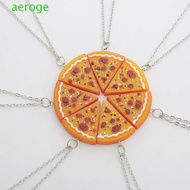AEROGEM Best  Forever Necklace, Alloy Friendship Pizza Pendant, Fashion Jewelry Food Necklace Combin