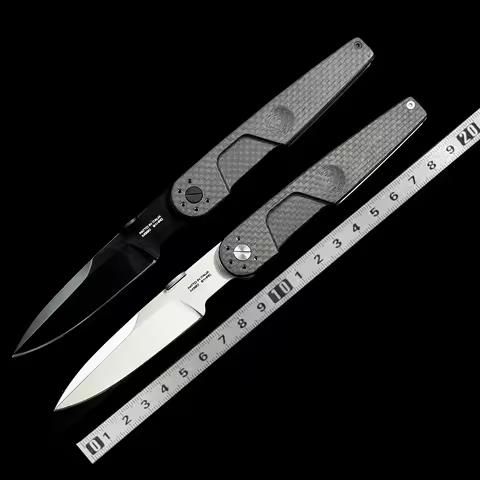 LKU01 Folding Knife Carbon Fiber Handle Bearing EDC knives
