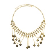 Maang Tikka Women Silver Coins Ball Tassel Belly Dance Head Chain Costume Gypsy Turkey Jewelry