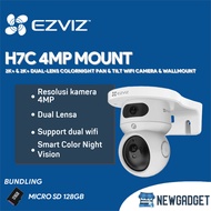 EZVIZ H7C 4MP MOUNT 2K+ & 2K+ DUAL-LENS COLORNIGHT PAN & TILT WIFI CAMERA & WALLMOUNT FREE MICRO SD 