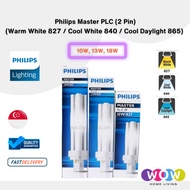 Philips Master PLC / 2 Pin 10W / 13W /18W In ( Warmwhite 827 / Coolwhite 840 / Cooldaylight 865 )