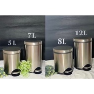 FOOT PEDAL STAINLESS STEEL TRASH BIN, OFFICE TRASH BIN IN MANY SIZES