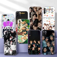 Soft black phone case for Samsung A70 A71 A72 A8 A9 BTS