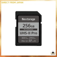 Nextorage Japanese manufacturer UHS-II SD card 256GB SDXC V90 Maximum read speed 300MB/s Maximum wri