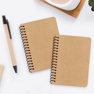 Chuyu 100K 牛皮線圈筆記/側翻筆記本/無印/素面牛皮(橫線)-80張