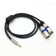 · READY STOCK * 3.5 One Point Two Turn 2 XLR Male/Female 2XLR 3.5mm Turn Dual Canon Computer Connect