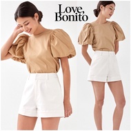 Love Bonito Amina Tailored Stitch Shorts White High Waist Short Hot Pants Casual Shorts HW Highwaist Puti Santai