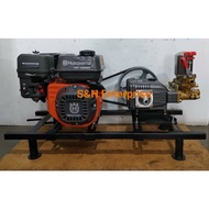 HUSQVARNA ENGINE HH196MP WITH POWER SPRAYER PLUNGER PUMP (40BAR) GOT FREE 10METER SRYAYER HOSE KOREA