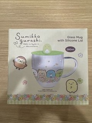 角落生物玻璃杯附矽膠蓋