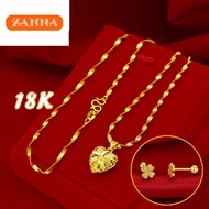 anting2 emas 916 indian gold subang mas korea cop 916 original four-piece earrings fashion versatile