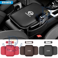 DTH Nissan PU Leather Car Armrest Mat Center Console Car Seat Box Protection Cushion Pillow Cover For  Almera Sentra livina Serena Accessories