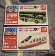 玩具車玩具火車港玩Hong Kong品牌合金回力車模型香港雙層巴士高速鐵路列車Toy cars Toy Trains Figures