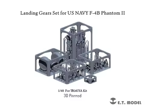 ETmodel 1/48 High Accuracy Landing Gears Set for US Navy F-4B Phantom II for TAMIYA Kit Modeler Hobb