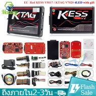 เครื่องสแกนรถยนต์ เครื่องลบโค้ด เครื่องแสกนรถยนต์ KESS V2 V2.53 V5.017 EU สีแดง ECM Winols KTAG V2.25 V7.020 ECU OBD2 Scanner Diagnostic Tools สำหรับรถยนต์ รถบรรทุก