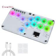 HitBox Fighting Stick Controller  Colorful RGB Light Fighting Game Arcade Game Keyboard for PC PS3 P
