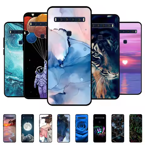For TCL 10L Case Cover For TCL 10 Lite 10Lite Silicone Soft Marble Black Bumper Funda Coque for TCL 