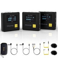 7RYMS iray DW20 Hệ thống micro dây chuyền không dây 2.4G dual-channel nhỏ gọn LAV mic với màn hình L