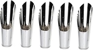 VANZACK 5pcs Stainless Steel Bucket Shovel Flower Pots Tools Plants Spade Shovel Cup Planting Soil Scooper Bonsai Scoop Potting Soil Scoops Potted Scoops for Kids Succulent Planting Scoops