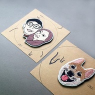 客製化Q版人像手工刺繡布章 | 客製化禮物情人節母親節禮物