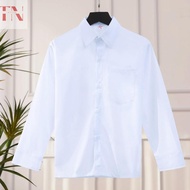 Shirts, white shirts, men's long-sleeved shirts Size XXL,3XL,4XL