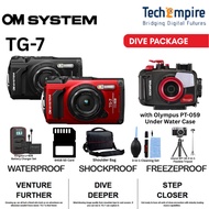 Olympus OM SYSTEM Tough TG-7 / TG7 Digital Camera (Black/Red)
