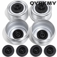 QYRKMY 4PCS Trailer Hub Dust Cap, with Rubber Plug Heavy Duty Trailer Axle Dust Cap, Durable 2.44 In