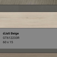  Granit motif kayu GT612233R dJati Beige uk 60x15 Roman