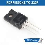 10pcs FDPF8N50NZ TO-220F FDPF 8N50 NZ  8N50NZ TO220F 6.5A/500V N-channel MOSFET Transistor Original