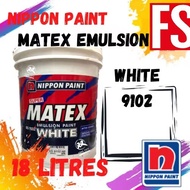 NIPPON SUPER MATEX 18L  9102 White Series Emulsion Paint/ Cat Putih