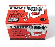 1989 Topps Traded Football Complete Mint 132 Card Set in Original Factory Set Box. Featuring Rookie