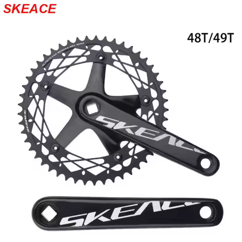 SKEACE Alumniun Alloy Crankset Fixed Gear Crank 48T 165mm BCD144 Single Speed Fix Gear Bicycle TRACK