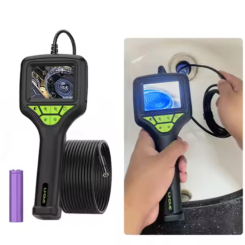 2.8-Inch 1080P HD Industrial Endoscope IP67 Waterproof 8mm Hand-held Borescope Camera for Pipe & Pip