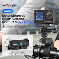 Suitable for OSM0 360/Action 5 Pro/4/3 metal quick release one key lock camera accessories