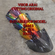 VISOR ARAI RAM 3 / RAM 4 / RAM 5 HELMET ARAI ORIGINAL COLOUR SIANG MALAM PURPLE BLUE GOLD BLUE FIRE 