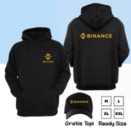 BINANCE BITCOIN CRYPTO JACKET BLACK HOODIE SWEATER FREE HAT