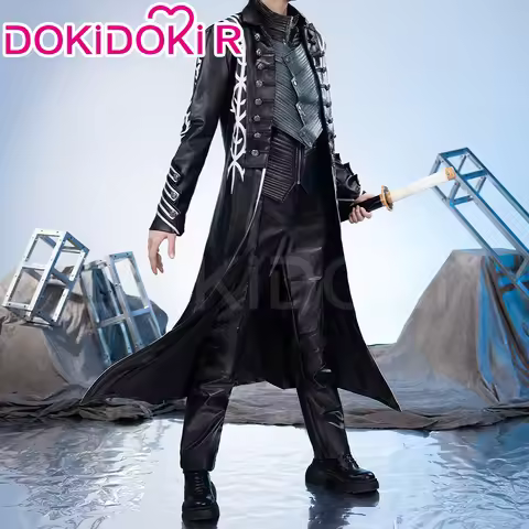 Vergil Cosplay Cotsume Game Cosplay【S-3XL】DokiDoki-R Vergil Nelo Angel Cosplay Slayer Men Halloween 
