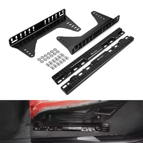 Adjustable Racing Seat Side Mount Brackets & Seat Floor Mount Adapters Set for BMW E90 E92 E91 E82 2
