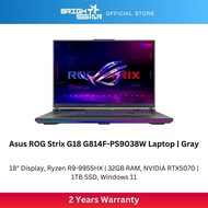 ASUS ROG Strix G18 G814F-PS9038W Gaming Laptop - 18"/R9-9955HX/32GB/1TB SSD/RTX5070/Win11