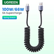 UGREEN Fast chanrging Cable Spring Pull Type C Cable 6A 100W/66W USB-A to USB C