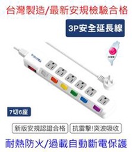【台灣製造 最新安規BSMI檢驗合格】過載自動斷電保護 耐熱防火 防雷擊防突波 電源插座延長線ptt dcard評價推薦