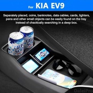 For KIA EV9 2024 2025 Car Center Console Organizer Armrest Lower Storage Box Cup Holder Wireless Cha