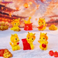 VHDD Originality Figurines Miniatures Cute Dragon Chinese New Year Gifts Miniatures Home Decorations Room Desk Accessories Gifts SG