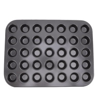 ERMENLED Nonstick Mini Muffin Pan Round Cavity 35 Grids Tart Quiche Mold Multipurpose Carbon Steel C