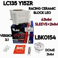 LEO BLOCK Y15 LC135 RACING BLOCK SUBSIDI 60MM 62MM 63MM 65MM CERAMIC BLOCK LEO LC135 Y15ZR