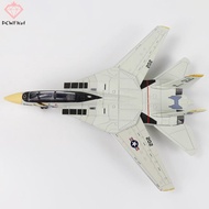 1:72 Scale F-14 Tomcat Fighter Jet Model - White & Black ABS Plastic, 10.24inch Length